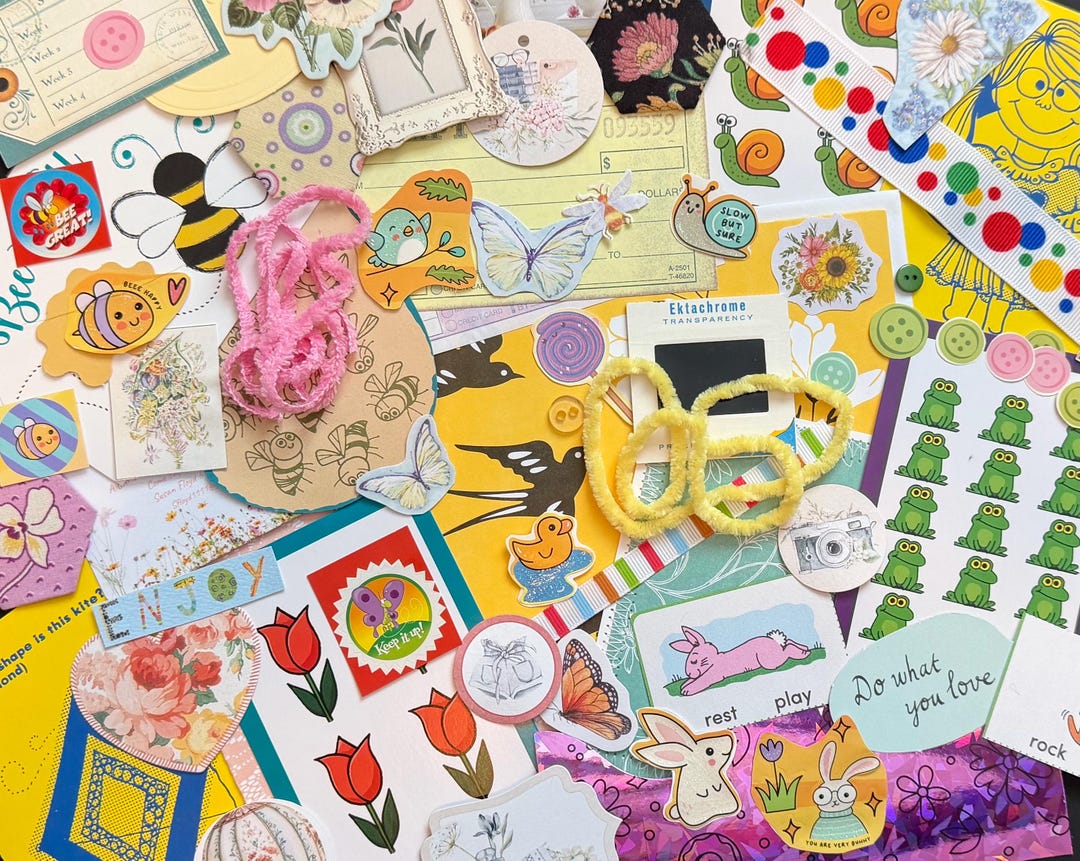 Spring Garden Junk Journal Kit | 65+ Piece Ephemera Pack | Blank ...