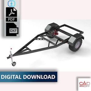 Planos de chasis para autocaravana todoterreno | Suspensión independiente de alta resistencia | Archivos DXF y PDF | Planos de chasis de remolque para armar uno mismo | CADproff