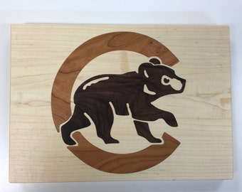 Chicago Cubs cutting serving board