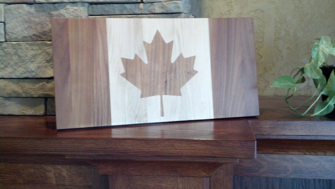 Canadian Flag Cutting Board Etsy