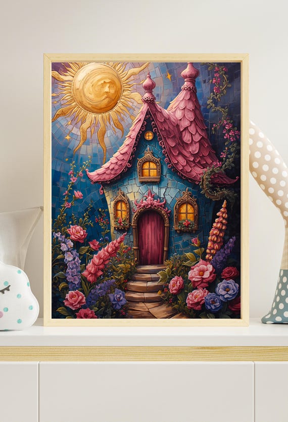 Whimsical Cottage Fairy Tale Homes Murals