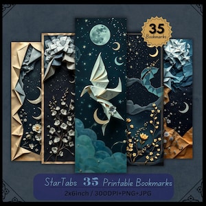 3D Star-bladwijzers: hemels origami-ontwerp (digitale png-/jpg-download)