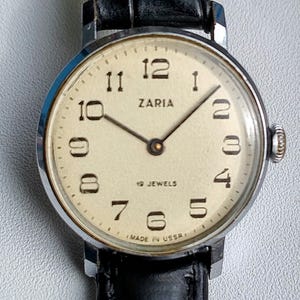 Orologio vintage ZARIA - Calibro 2001 / 19 rubini / Prodotto in URSS / Completamente funzionante / Orologio meccanico sovietico / Cassa da 28 mm / Orologio da collezione