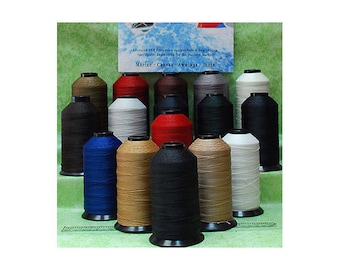 Braided Poly Thread Black Size 207 Bonded 1//4lb for leather upholstery and more