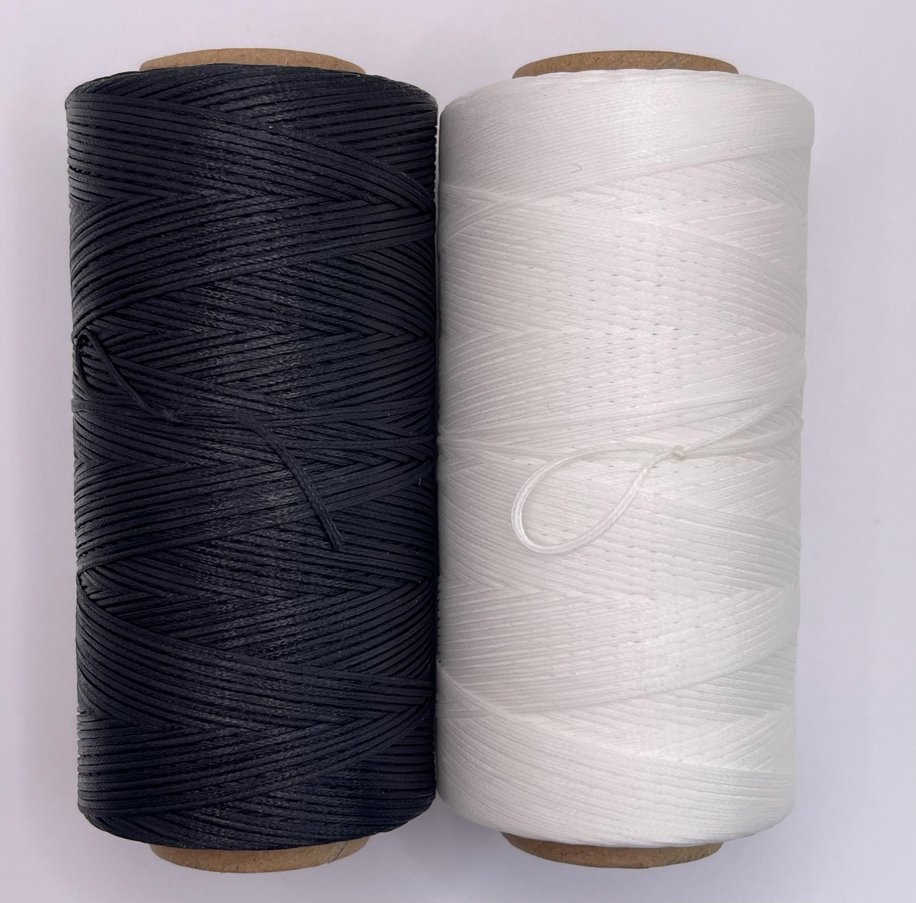 Flat Waxed Leather Sewing Threads, 100% Polyester 150d/0.8mm, 295yds ...