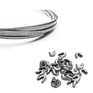 10M spiral wire boning metal steel, 3/16", 1/4", 5/16", 3/8"  for corset dresses + 24 tips