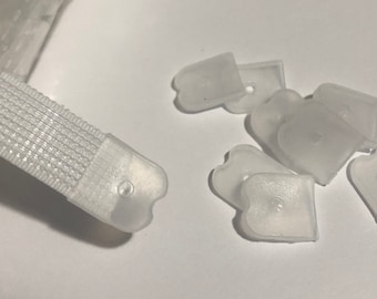 144 pcs Silicone End Caps hat tip cover for Rigilene Polyester Boning Clear