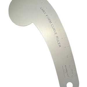 Righello curvo in alluminio KEARING Designer Vary Form da 12", lettura in 1/8 di pollice