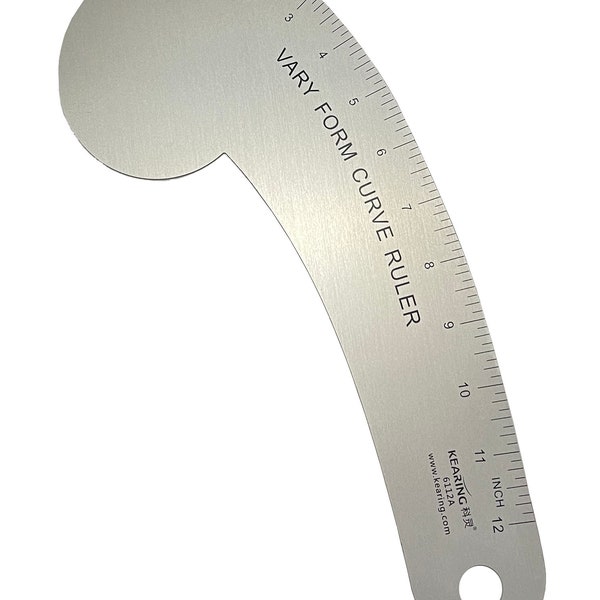 Aluminium Designer Vary Form Curve Lineal 12", gelesen in 1/8 Zoll