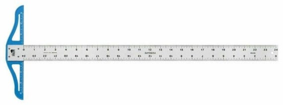 Fairgate Standard Aluminum T-square Ruler 24x1-1/2 Read in Inch FG63-124 