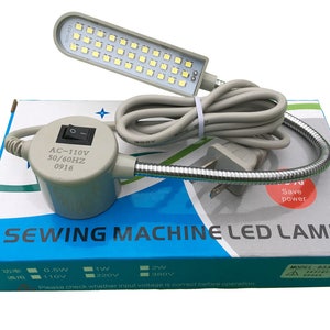 LED light Lamp 33-LED 110V Magnetic base 7" gooseneck + power plug for all purpose