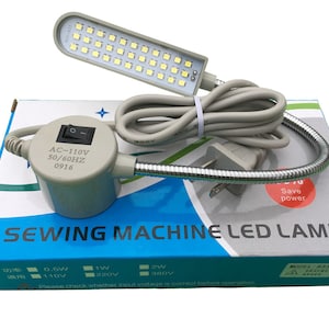 LED light Lamp 33-LED 110V Magnetic base 7&quot; gooseneck + power plug for all purpose