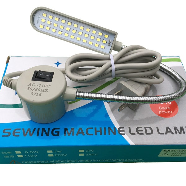 LED light Lamp 33-LED 110V Magnetic base 7" gooseneck + power plug for all purpose