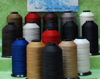 T135 v 138 Bonded Nylon Sewing Thread  for Outdoor, Leather, Bag, Shoes, Canvas, Upholstery 1250 YDS