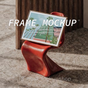 Horizontal Frame Mockup: Thin Wood, 50x40 cm (PSD Digital Download)