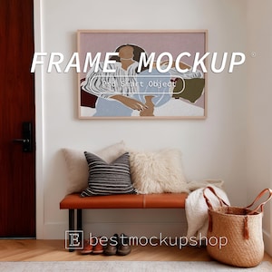 Landscape Frame Mockup (PSD): Art & Print Display (Digital Download)