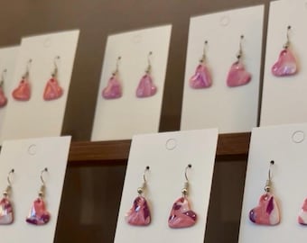 Hearts - Handcrafted Polymer Clay Earrings