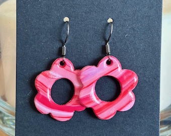 Red Blossoms - Handmade Polymer Clay Earrings