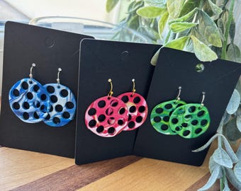 Little Holes Handmade Polymer Clay Statement Earrings