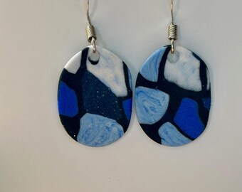 Bluestones - Handmade Polymer Clay Earrings