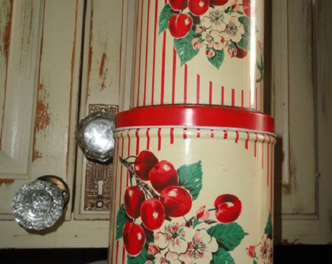 Vintage Kitchen Tins, Set of Cannisters, Organizer Tins, Vintage