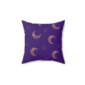 Night Sky Faux Suede Pillow: Cosmic Celestial Home Decor