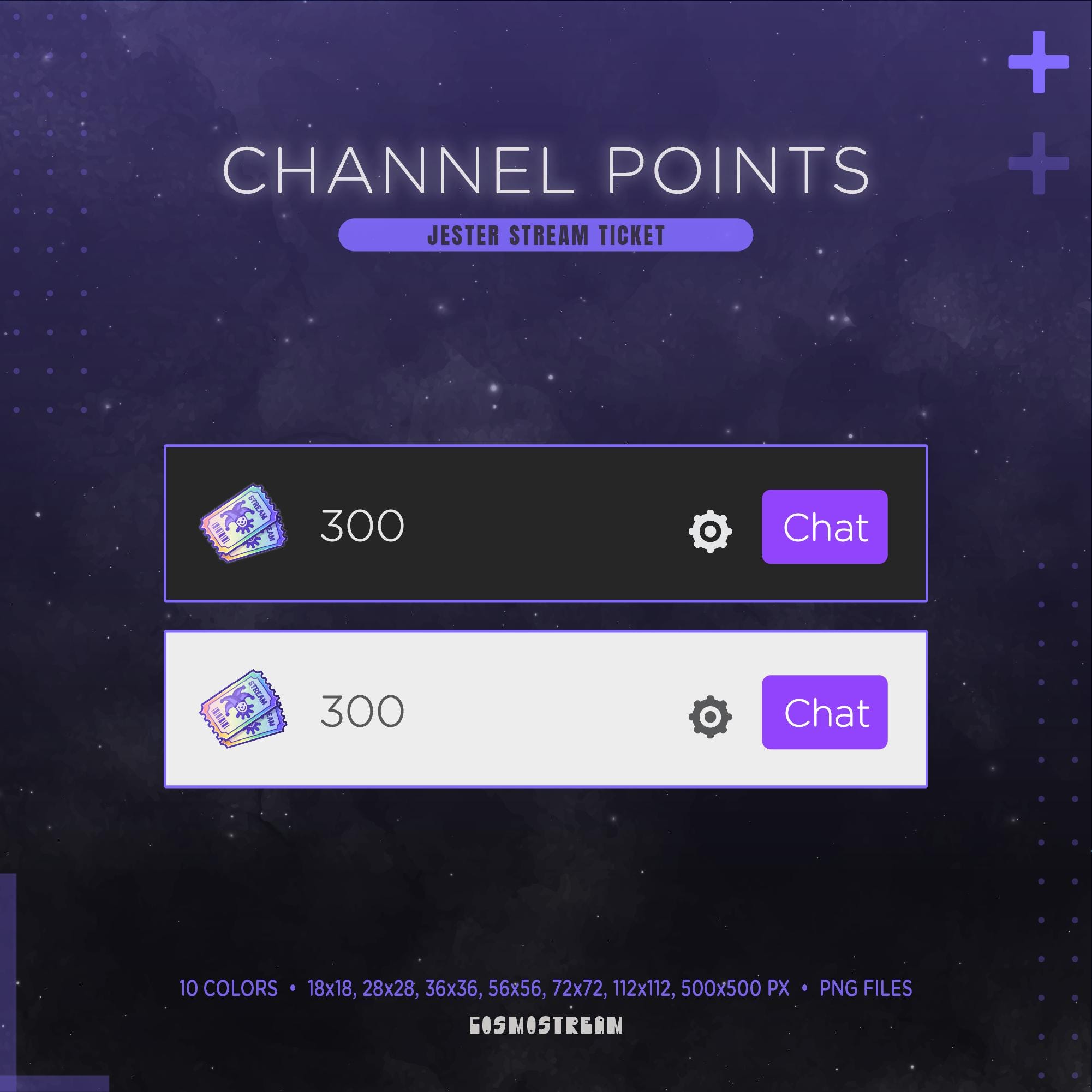 Jester Twitch Channel Points Icon | Clown Stream Redeems Ticket ...