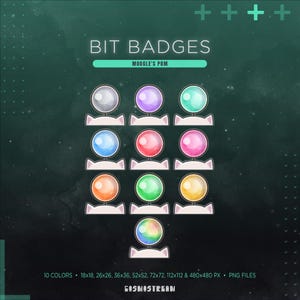 Final Fantasy Moogle Twitch Badges for Streamer | Moogle&#39;s Pom Twitch Bit Badges  | RPG Magic Themed Stream | Final Fantasy XIV Streaming
