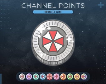 Resident Evil Channel Points Coin | Umbrella Stream Redeems Icon | Resident Evil Emotes & Badges