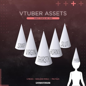 Horny Jail Hat Vtuber Asset: Thirsty, Virgin, Simp & More