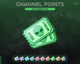 Alien Twitch Channel Points Icon | Space UFO Stream Redeem | Extraterrestrial Emotes & Badges