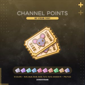 Rat Twitch Channel Points Icon | Mouse Stream Redeems | Mice Emotes & Badges