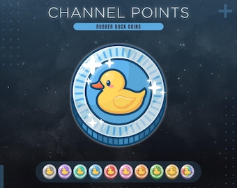 Rubber Duck Twitch Channel Points Coin |  Stream Redeem Icon | Bathrube Duck Emotes & Badges