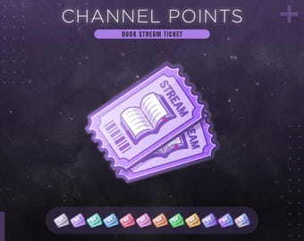Twitch-Kanal-Punkte-Symbol | Einlösungen für Bibliotheksstreams | Buchclub-Emote & -Abzeichen