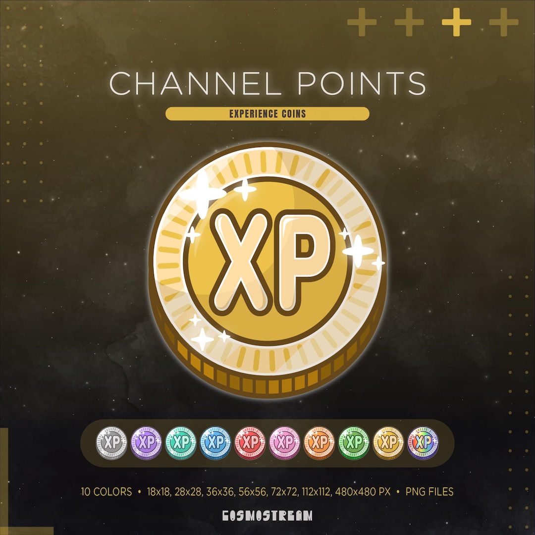 Xp Coin Spots XP Coins Twitch Channel Points for Level up in Stream | Also Work as ...