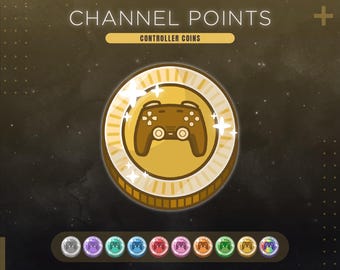 Game Controller Channel Points Coin | Gamer Stream Redemption Icon | Gaming Emotes & Badges