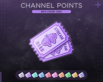 Purple Moth Twitch Channel Points Icon | Magic Witch Stream Redeem | Moth Emotes & Badges