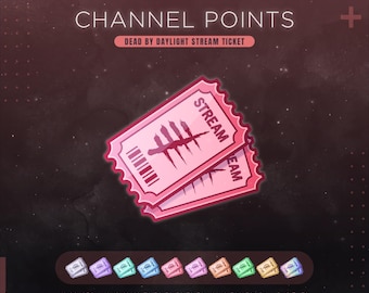 Dead by Daylight Twitch Channel Points Icon | Survival Horror Stream Redeem Ticket | Also work as Emotes or Badges