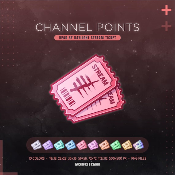 Dead by Daylight Twitch Channel Points Icon | Survival Horror Stream Redeem Ticket | Also work as Emotes or Badges