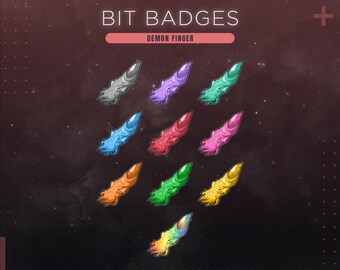 Badge Twitch Bit "Dito Demone" / Badge Anime Maledetti per Streamer