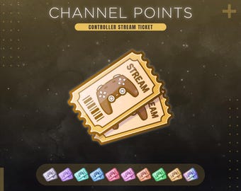 Game Controller Channel Points Icon | Gamer Stream Redemption | 10 Colors Emotes & Badges