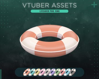 Lifesaver Pool Ring Vtuber Asset | Summer & Pool Stream Assets in 10 Colors