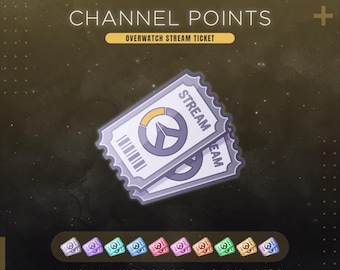 Overwatch Twitch Channel Points Icon | Hero Shooter Stream Redeem Ticket | Also work as Emotes or Badges