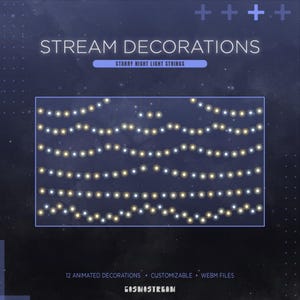 Animated Stars Light String: Celestial Stream Decoration