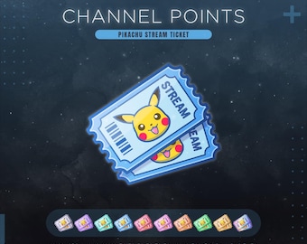 Pikachu Twitch Channel Points Icon | Pokemon Game Stream Redeems | Pikachu Emotes & Badges