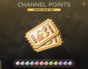 Icono de puntos del canal de Twitch de Final Fantasy Chocobo / Canjes de stream de FF XIV / Emotes e insignias de Chocobo