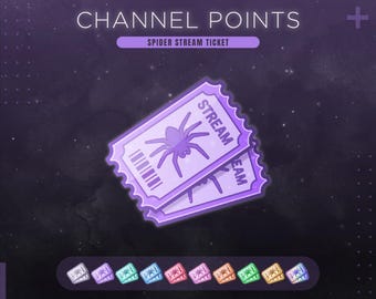 Spider Twitch Channel Points | Stream Ticket Redeems Icon | Spider Emotes & Badges
