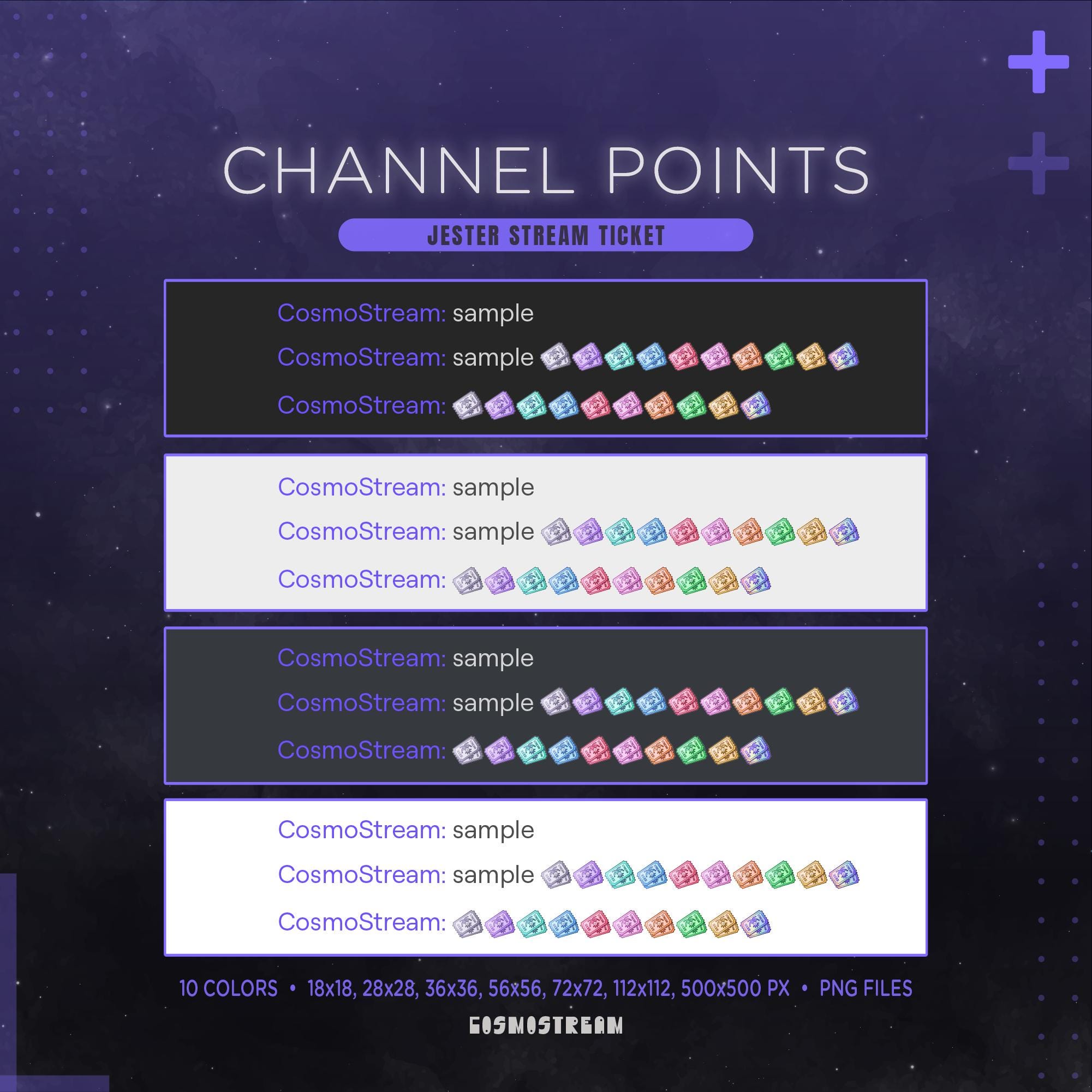 Jester Twitch Channel Points Icon | Clown Stream Redeems Ticket ...