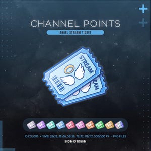 Angel Wings-pictogram Twitch-kanaalpunten | Heaven Stream Rewards-ticket | Hemelse emotes en badges