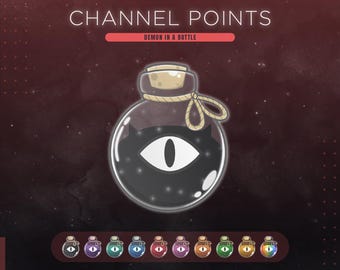 Demon in a Bottle Twitch Channel Points for Dark Fantasy Stream